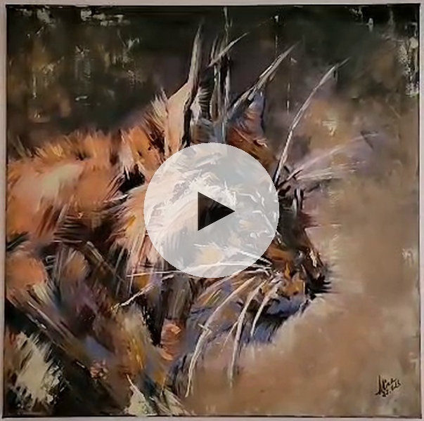ArteDiAlina.com painting: Feline Shiver